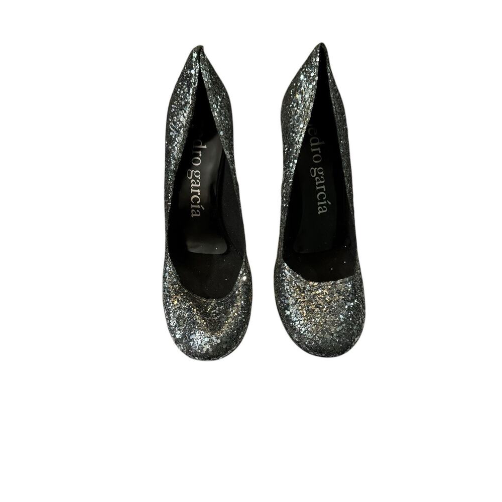 PEDRO GARCIA Ainara - Black sparkle stiletto heels Shoes Size 37 USA 6.5